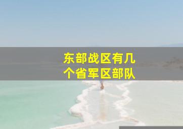 东部战区有几个省军区部队