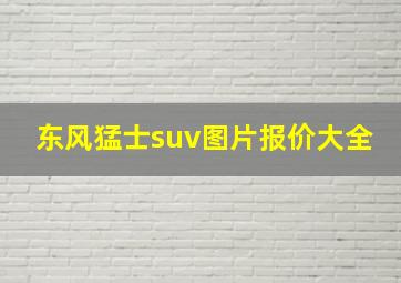 东风猛士suv图片报价大全