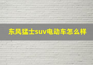 东风猛士suv电动车怎么样