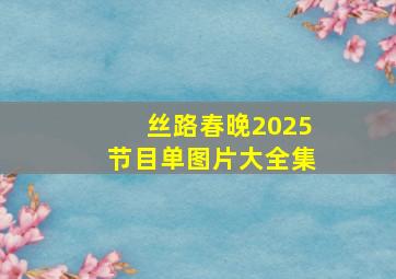 丝路春晚2025节目单图片大全集