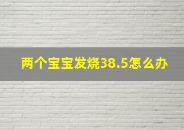 两个宝宝发烧38.5怎么办