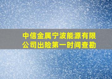 中信金属宁波能源有限公司出险第一时间查勘