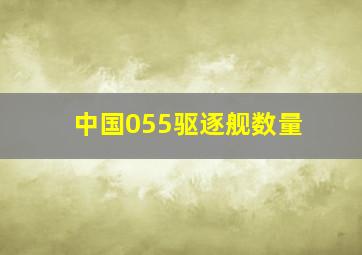 中国055驱逐舰数量