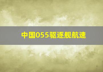 中国055驱逐舰航速