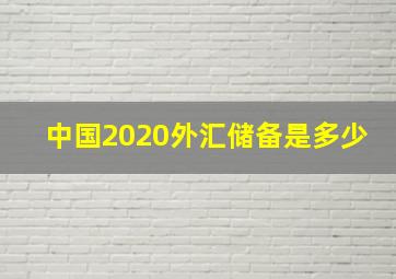 中国2020外汇储备是多少