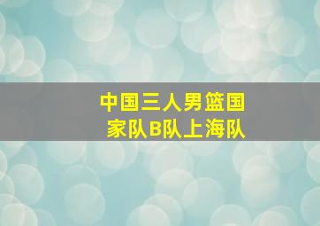 中国三人男篮国家队B队上海队