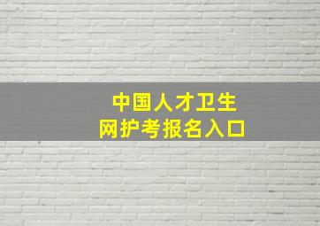 中国人才卫生网护考报名入口