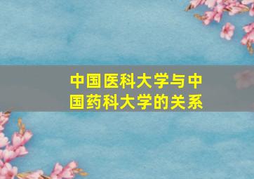 中国医科大学与中国药科大学的关系