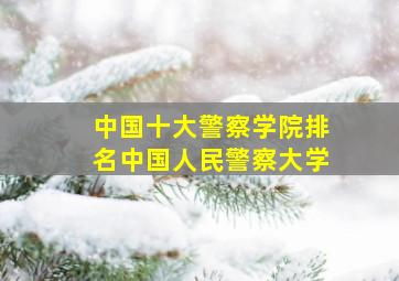 中国十大警察学院排名中国人民警察大学