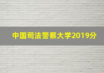 中国司法警察大学2019分