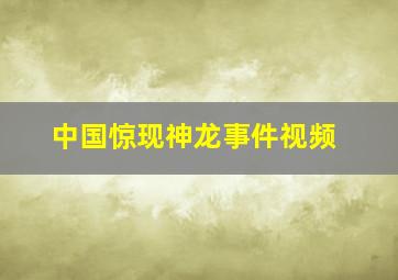 中国惊现神龙事件视频