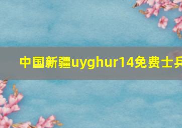 中国新疆uyghur14免费士兵