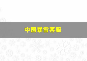 中国暴雪客服