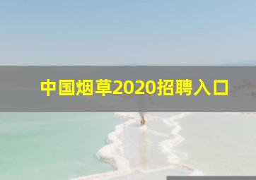 中国烟草2020招聘入口