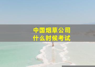 中国烟草公司什么时候考试