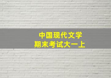 中国现代文学期末考试大一上