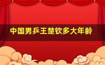 中国男乒王楚钦多大年龄