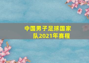 中国男子足球国家队2021年赛程