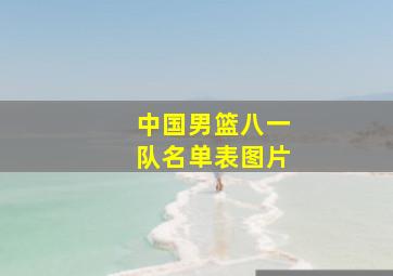 中国男篮八一队名单表图片