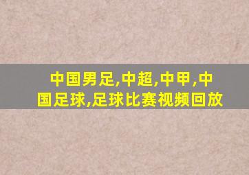 中国男足,中超,中甲,中国足球,足球比赛视频回放