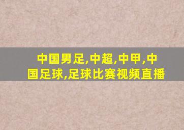 中国男足,中超,中甲,中国足球,足球比赛视频直播