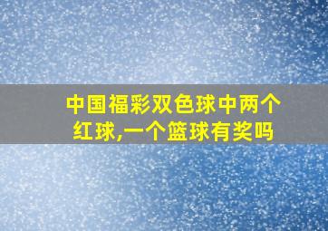 中国福彩双色球中两个红球,一个篮球有奖吗