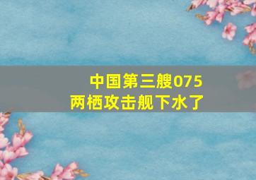 中国第三艘075两栖攻击舰下水了