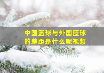 中国篮球与外国篮球的差距是什么呢视频