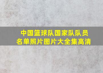 中国篮球队国家队队员名单照片图片大全集高清