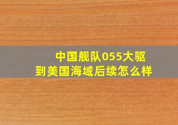 中国舰队055大驱到美国海域后续怎么样