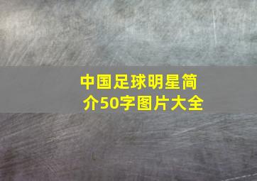 中国足球明星简介50字图片大全