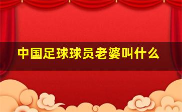 中国足球球员老婆叫什么