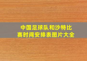 中国足球队和沙特比赛时间安排表图片大全