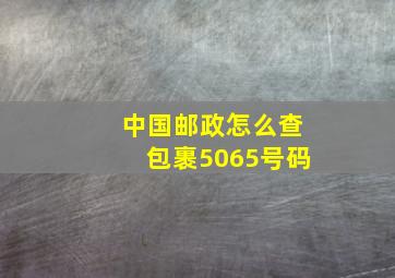 中国邮政怎么查包裹5065号码