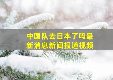 中国队去日本了吗最新消息新闻报道视频