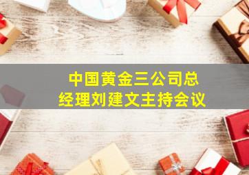 中国黄金三公司总经理刘建文主持会议