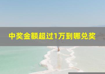 中奖金额超过1万到哪兑奖