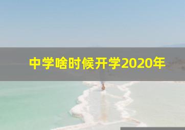 中学啥时候开学2020年