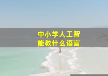 中小学人工智能教什么语言