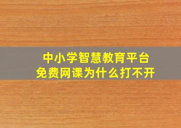 中小学智慧教育平台免费网课为什么打不开