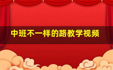 中班不一样的路教学视频