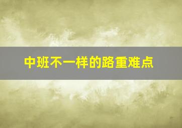 中班不一样的路重难点