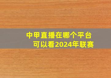 中甲直播在哪个平台可以看2024年联赛