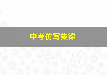 中考仿写集锦