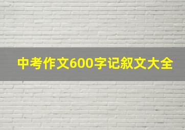 中考作文600字记叙文大全