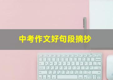 中考作文好句段摘抄