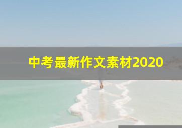 中考最新作文素材2020