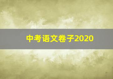 中考语文卷子2020