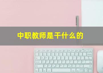 中职教师是干什么的