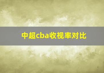 中超cba收视率对比